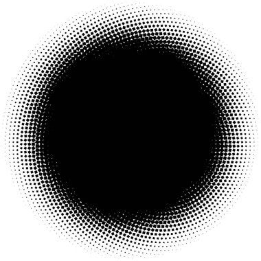 Noktalı resim öğesi. Yarım tonlu desen, vektör çizim ile soyut geometrik grafik