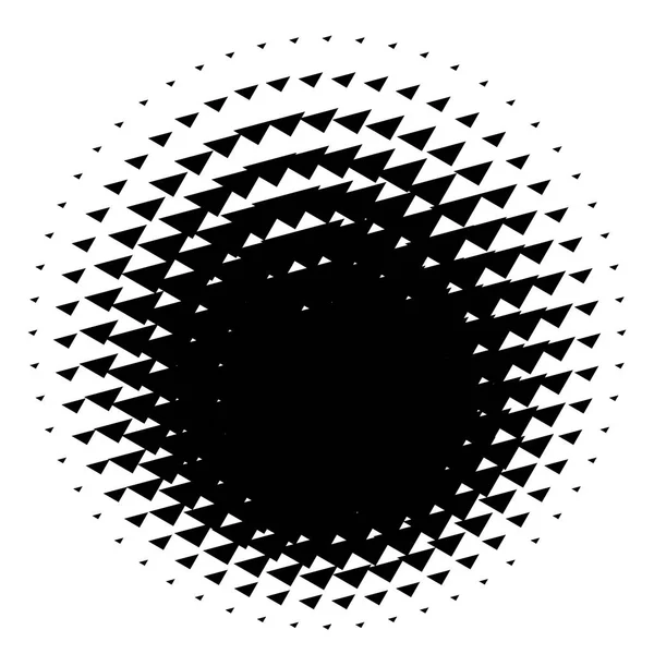 Halftone Element Abstracte Geometrische Afbeelding Met Half Tone Patroon Vectorillustratie — Stockvector