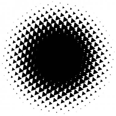 Noktalı resim öğesi. Yarım tonlu desen, vektör çizim ile soyut geometrik grafik