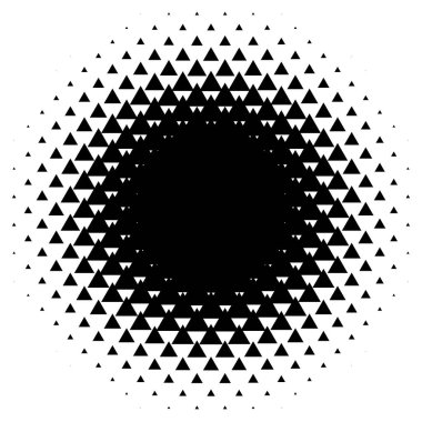 Noktalı resim öğesi. Yarım tonlu desen, vektör çizim ile soyut geometrik grafik