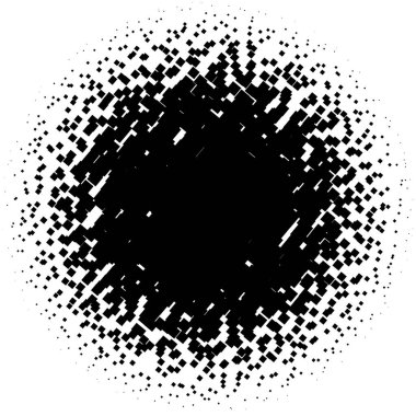 Noktalı resim öğesi. Yarım tonlu desen, vektör çizim ile soyut geometrik grafik
