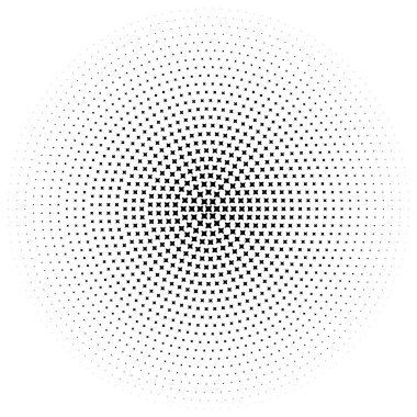Noktalı resim öğesi. Yarım tonlu desen, vektör çizim ile soyut geometrik grafik