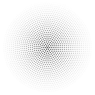 Noktalı resim öğesi. Yarım tonlu desen, vektör çizim ile soyut geometrik grafik