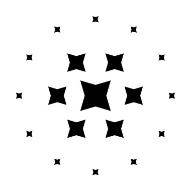 Noktalı resim öğesi. Yarım tonlu desen, vektör çizim ile soyut geometrik grafik