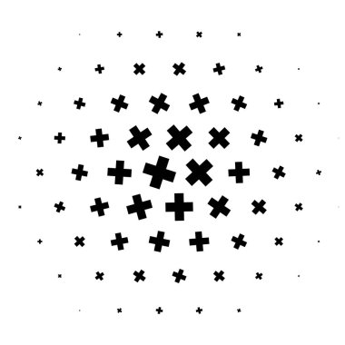 Noktalı resim öğesi. Yarım tonlu desen, vektör çizim ile soyut geometrik grafik