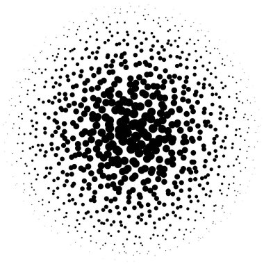 Noktalı resim öğesi. Yarım tonlu desen, vektör çizim ile soyut geometrik grafik