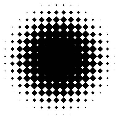 Noktalı resim öğesi. Yarım tonlu desen, vektör çizim ile soyut geometrik grafik