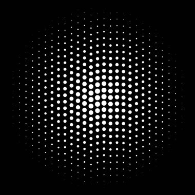 Noktalı resim öğesi. Yarım tonlu desen, vektör çizim ile soyut geometrik grafik
