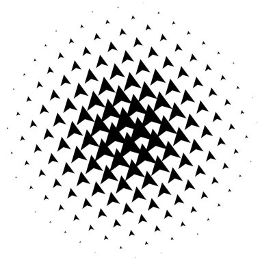 Noktalı resim öğesi. Yarım tonlu desen, vektör çizim ile soyut geometrik grafik