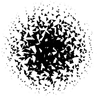 Noktalı resim öğesi. Yarım tonlu desen, vektör çizim ile soyut geometrik grafik