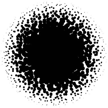 Noktalı resim öğesi. Yarım tonlu desen, vektör çizim ile soyut geometrik grafik