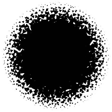 Noktalı resim öğesi. Yarım tonlu desen, vektör çizim ile soyut geometrik grafik