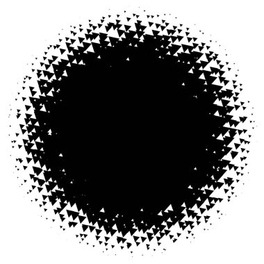 Noktalı resim öğesi. Yarım tonlu desen, vektör çizim ile soyut geometrik grafik