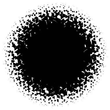 Noktalı resim öğesi. Yarım tonlu desen, vektör çizim ile soyut geometrik grafik