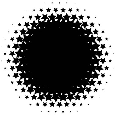 Noktalı resim öğesi. Yarım tonlu desen, vektör çizim ile soyut geometrik grafik