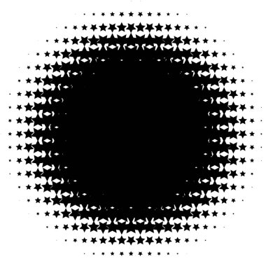 Noktalı resim öğesi. Yarım tonlu desen, vektör çizim ile soyut geometrik grafik