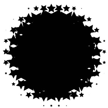 Noktalı resim öğesi. Yarım tonlu desen, vektör çizim ile soyut geometrik grafik