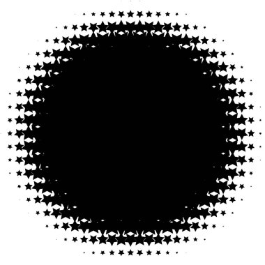 Noktalı resim öğesi. Yarım tonlu desen, vektör çizim ile soyut geometrik grafik