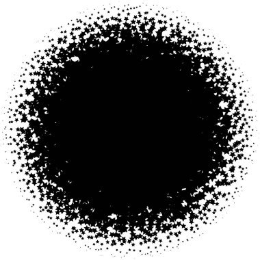 Noktalı resim öğesi. Yarım tonlu desen, vektör çizim ile soyut geometrik grafik