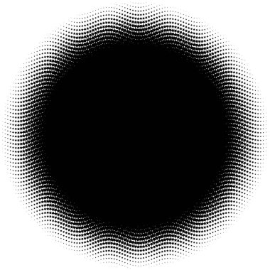 Noktalı resim öğesi. Yarım tonlu desen, vektör çizim ile soyut geometrik grafik