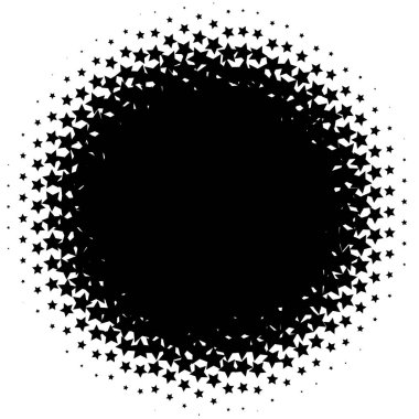 Noktalı resim öğesi. Yarım tonlu desen, vektör çizim ile soyut geometrik grafik