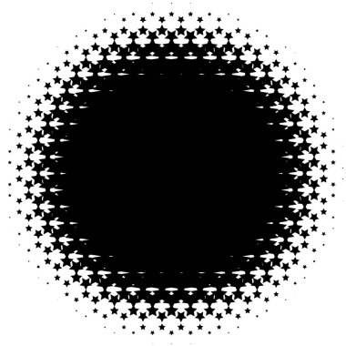 Noktalı resim öğesi. Yarım tonlu desen, vektör çizim ile soyut geometrik grafik