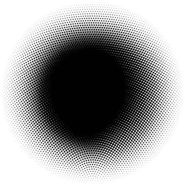 Noktalı resim öğesi. Yarım tonlu desen, vektör çizim ile soyut geometrik grafik