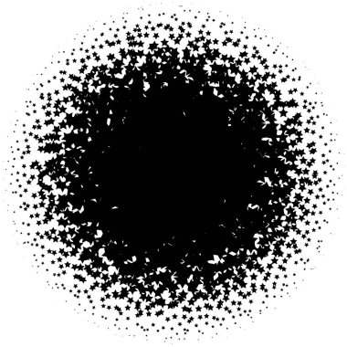 Noktalı resim öğesi. Yarım tonlu desen, vektör çizim ile soyut geometrik grafik