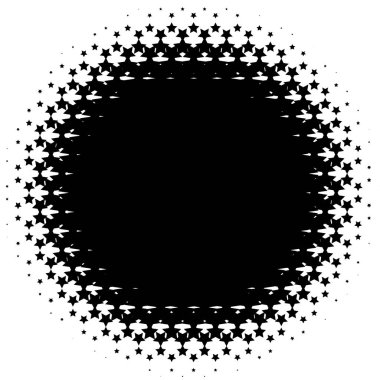 Noktalı resim öğesi. Yarım tonlu desen, vektör çizim ile soyut geometrik grafik