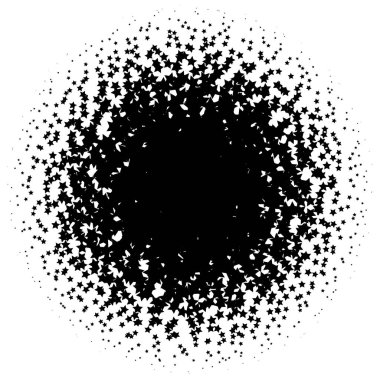 Noktalı resim öğesi. Yarım tonlu desen, vektör çizim ile soyut geometrik grafik