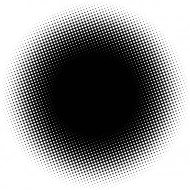 Noktalı resim öğesi. Yarım tonlu desen, vektör çizim ile soyut geometrik grafik