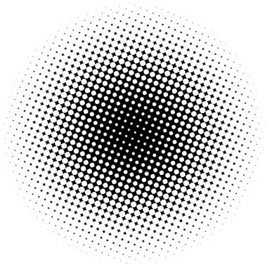 Noktalı resim öğesi. Yarım tonlu desen ile soyut geometrik grafik