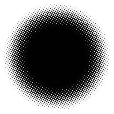 Noktalı resim öğesi. Yarım tonlu desen ile soyut geometrik grafik