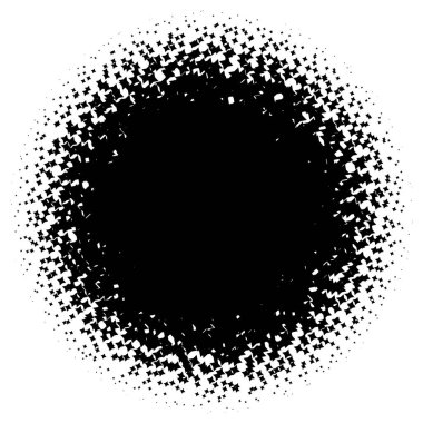 Noktalı resim öğesi. Yarım tonlu desen ile soyut geometrik grafik