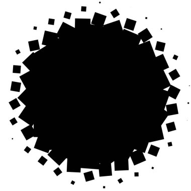 Noktalı resim öğesi. Yarım tonlu desen ile soyut geometrik grafik