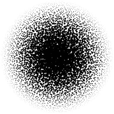 Noktalı resim öğesi. Yarım tonlu desen ile soyut geometrik grafik