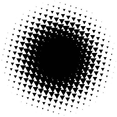 Noktalı resim öğesi. Yarım tonlu desen ile soyut geometrik grafik