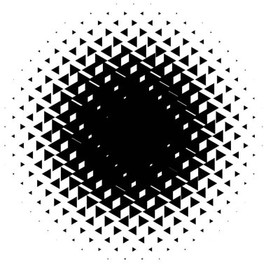 Noktalı resim öğesi. Yarım tonlu desen ile soyut geometrik grafik