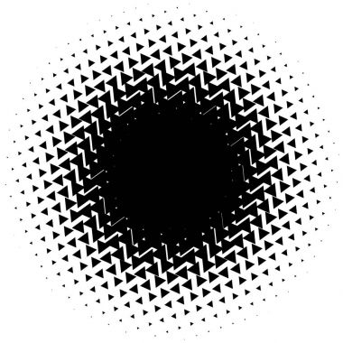 Noktalı resim öğesi. Yarım tonlu desen ile soyut geometrik grafik