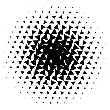 Noktalı resim öğesi. Yarım tonlu desen ile soyut geometrik grafik