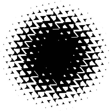 Noktalı resim öğesi. Yarım tonlu desen ile soyut geometrik grafik
