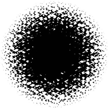 Noktalı resim öğesi. Yarım tonlu desen ile soyut geometrik grafik