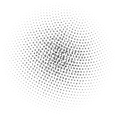 Noktalı resim öğesi. Yarım tonlu desen ile soyut geometrik grafik