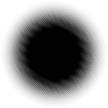 Noktalı resim öğesi. Yarım tonlu desen ile soyut geometrik grafik