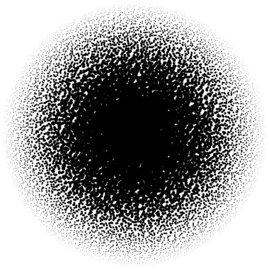 Noktalı resim öğesi. Yarım tonlu desen ile soyut geometrik grafik