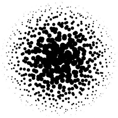 Noktalı resim öğesi. Yarım tonlu desen ile soyut geometrik grafik