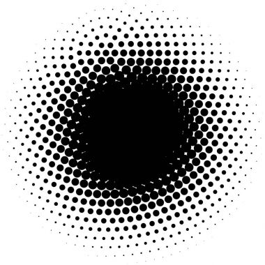 Noktalı resim öğesi. Yarım tonlu desen ile soyut geometrik grafik