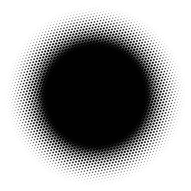 Noktalı resim öğesi. Yarım tonlu desen ile soyut geometrik grafik