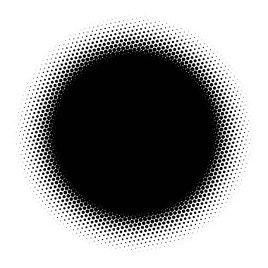 Noktalı resim öğesi. Yarım tonlu desen ile soyut geometrik grafik