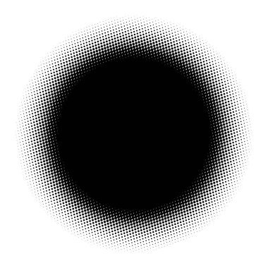 Noktalı resim öğesi. Yarım tonlu desen ile soyut geometrik grafik